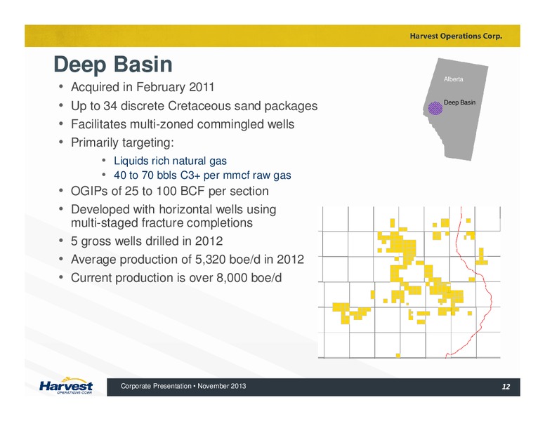 Q3 2013 EARNINGS CALL – Harvest Operations Corp. – slide 12