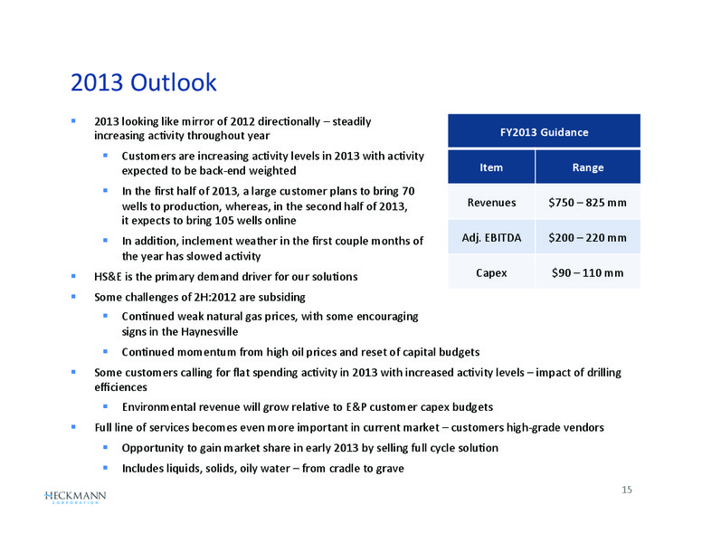Q2 2012 EARNINGS CALL – Heckmann Corporation – slide 15