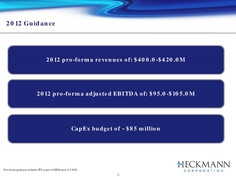 HOULIHAN LOKEYS 7TH ANNUAL GLOBAL INDUSTRIALS CONFERENCE – Heckmann Corporation – slide 21