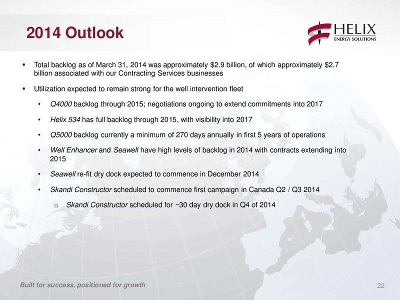 COMPANY UPDATE – Helix Energy Solutions – slide 21