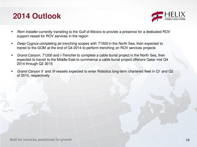 Q3 2014 CONFERENCE CALL – Helix Energy Solutions – slide 18