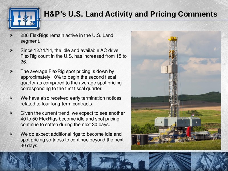 Goldman Sachs Global Energy Conference – Helmerich & Payne Inc. – slide 3