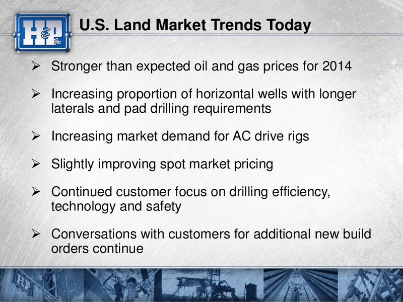 Presentation to Investors – Helmerich & Payne Inc. – slide 6