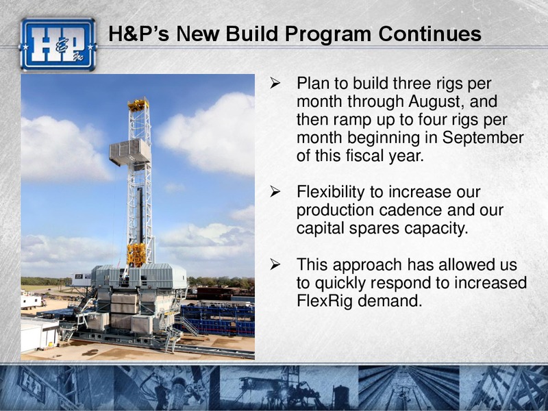 Presentation to Investors – Helmerich & Payne Inc. – slide 19