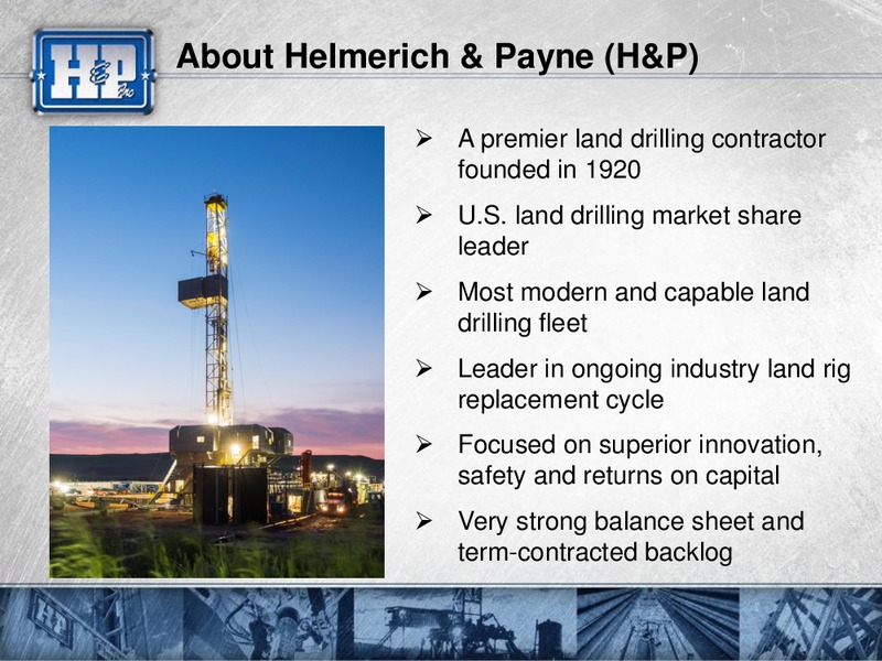 Capital One Securities Inc 2014 Energy Conference – Helmerich & Payne Inc. – slide 2