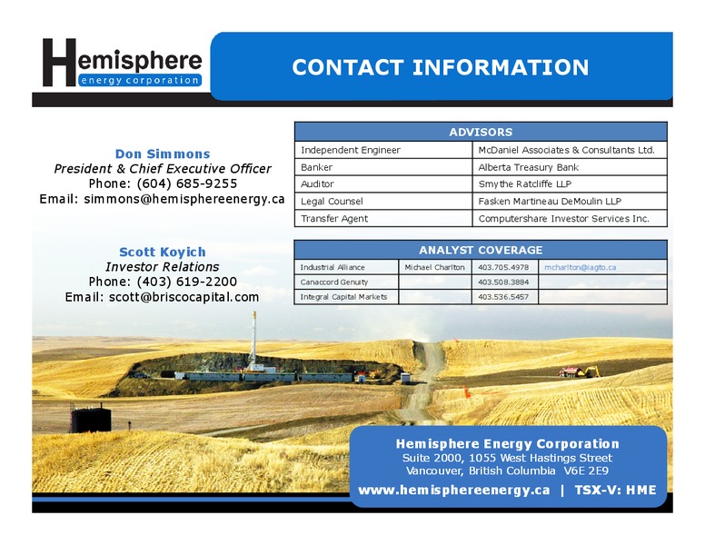 Investor Presentation – Hemisphere Energy Corp – slide 14
