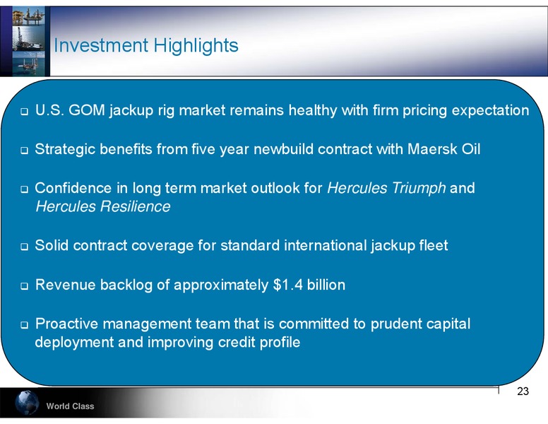 UBS Global Oil & Gas Conference – Hercules Offshore, Inc. – slide 23