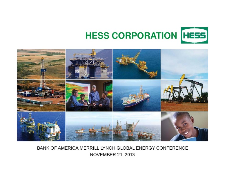 BAML Energy Conference – Hess Corp – slide 1