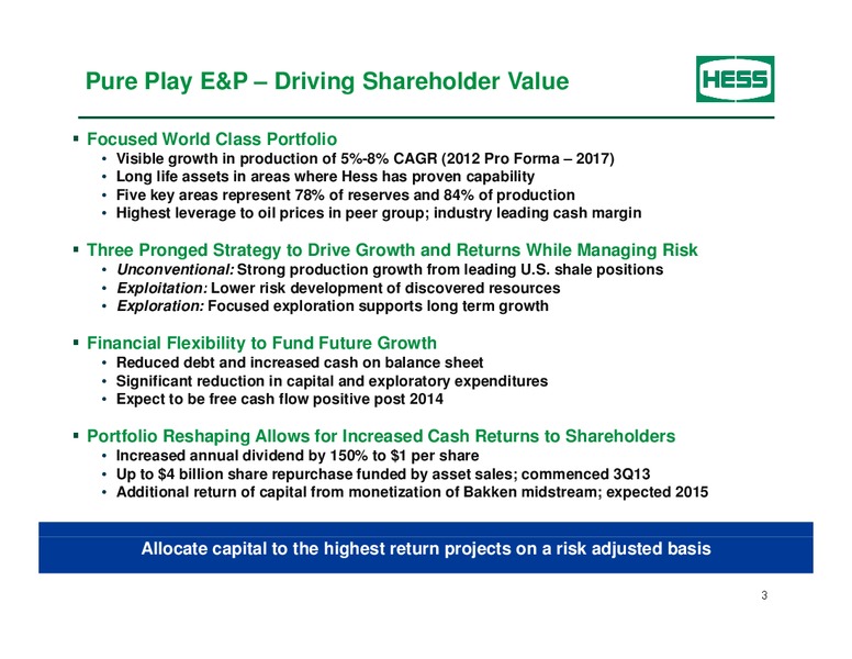 BAML Energy Conference – Hess Corp – slide 2