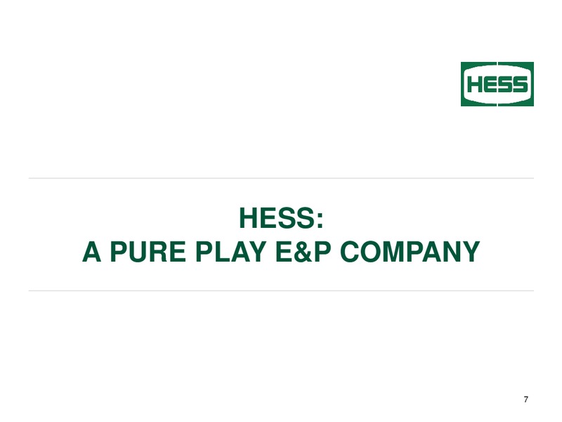 INVESTOR PRESENTATION – Hess Corp – slide 6