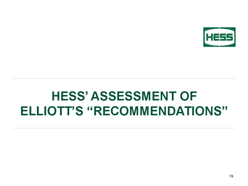 INVESTOR PRESENTATION – Hess Corp – slide 18