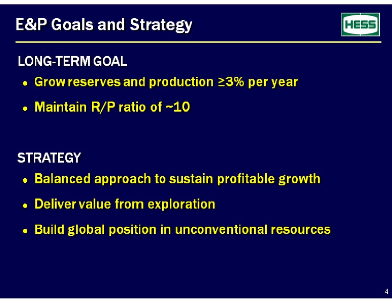 Barclay's Capital CEO Energy Power Conference – Hess Corp – slide 4