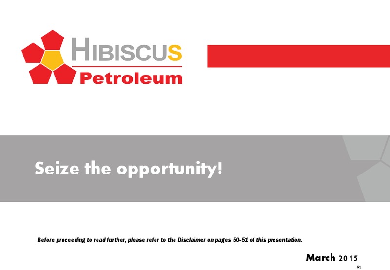 INVESTOR PRESENTATION – Hibiscus Petroleum – slide 1