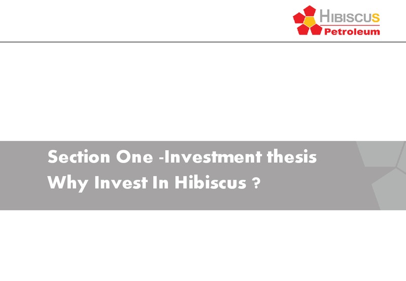 INVESTOR PRESENTATION – Hibiscus Petroleum – slide 3