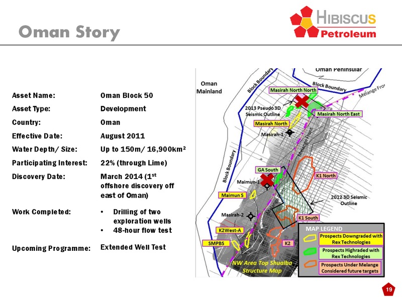 INVESTOR PRESENTATION – Hibiscus Petroleum – slide 19