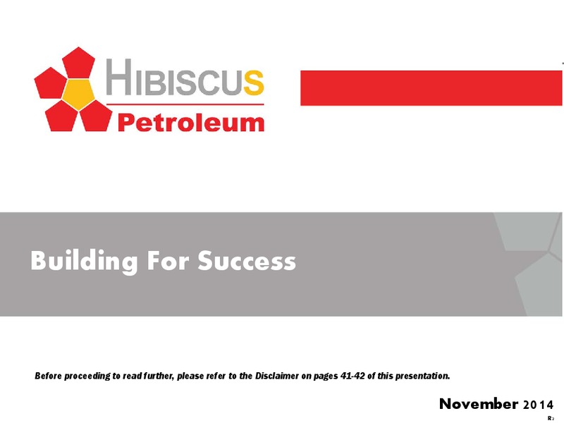 Investor Presentation – Hibiscus Petroleum – slide 1