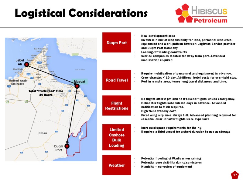 Offshore Development Oman 2014 Conference – Hibiscus Petroleum – slide 17