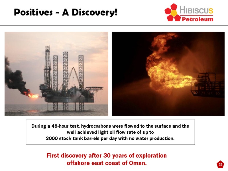 Offshore Development Oman 2014 Conference – Hibiscus Petroleum – slide 22