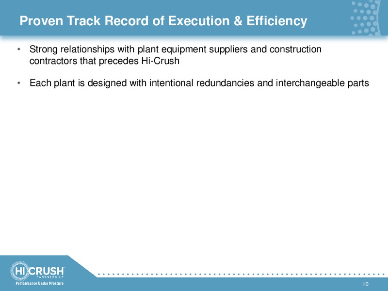 BAML FRAC SAND MINE TOUR – Hi-Crush Partners Lp – slide 9