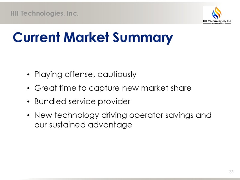 APRIL 2015 CORPORATE PRESENTATION – Hii Technologies Inc. – slide 32