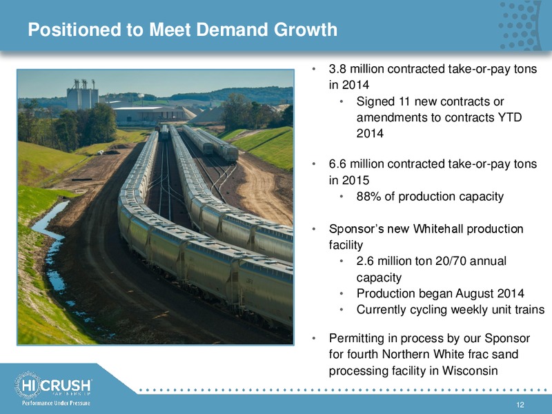GOLDMAN SACHS GLOBAL ENERGY CONFERENCE – Hi-Crush Partners Lp – slide 11