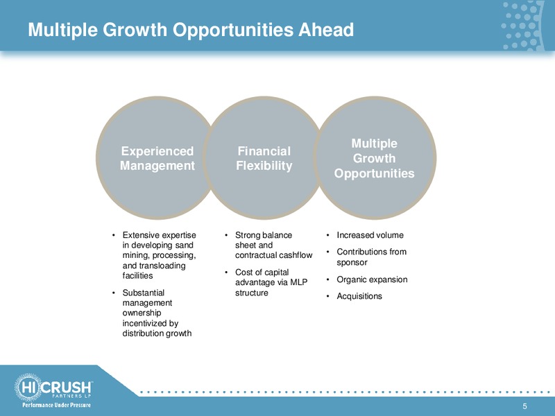 UBS MLP ONE ON ONE CONFERENCE – Hi-Crush Partners Lp – slide 4