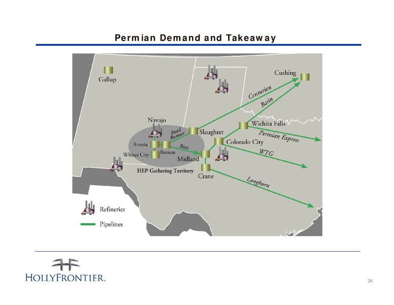 INVESTOR PRESENTATION – Hollyfrontier Corporation – slide 26