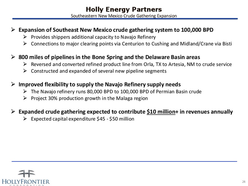 Investor Presentation – Hollyfrontier Corporation – slide 24