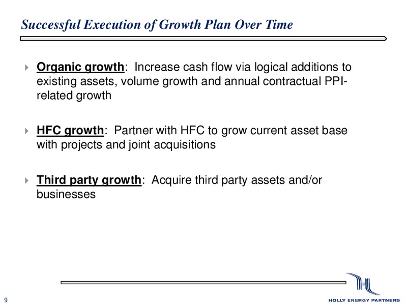 NAPTP Investor Conference – Holly Energy Partners L.P – slide 8