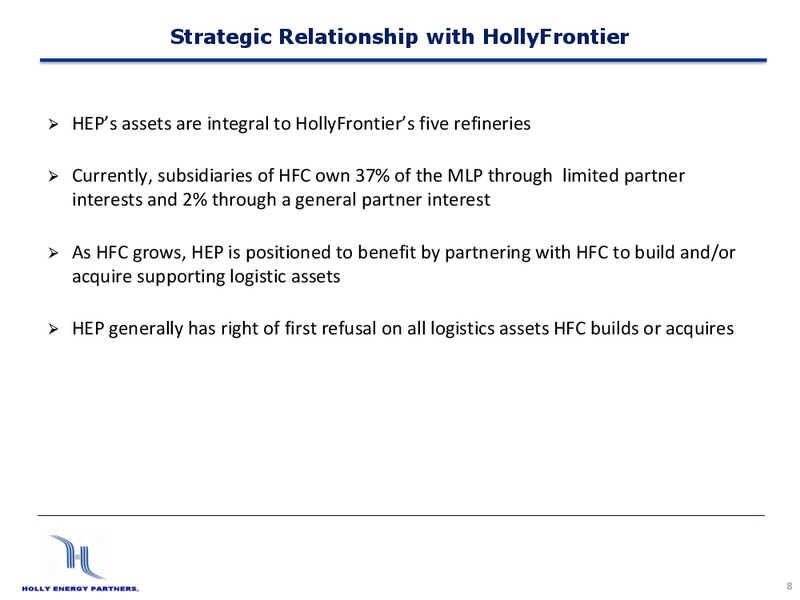 UBS MLP Conference – Holly Energy Partners L.P – slide 7