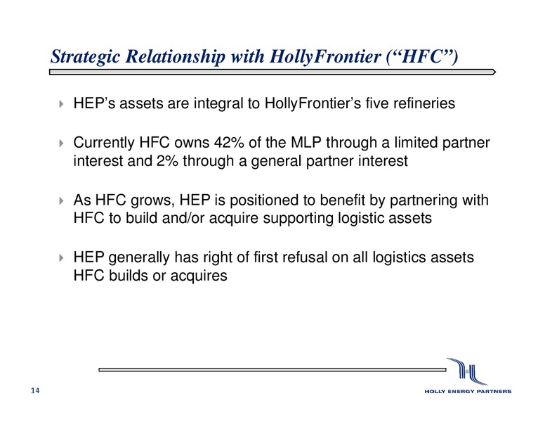 Wells Fargo Energy Conference – Holly Energy Partners L.P – slide 13