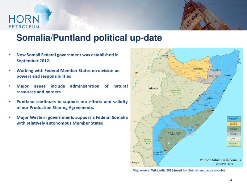 Rift Valley Exploration   East Africa – Horn Petroleum Corporation – slide 4