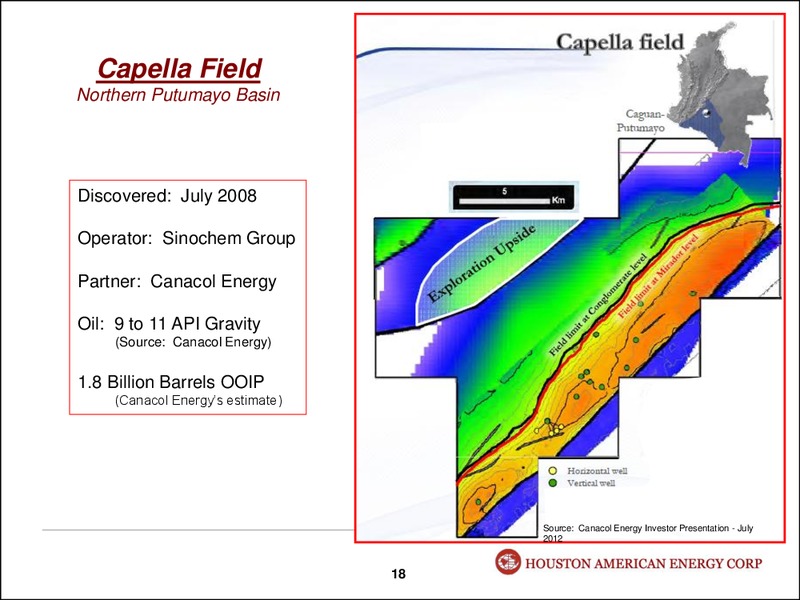 Investor Presentation – Houston American Energy Corp. – slide 18