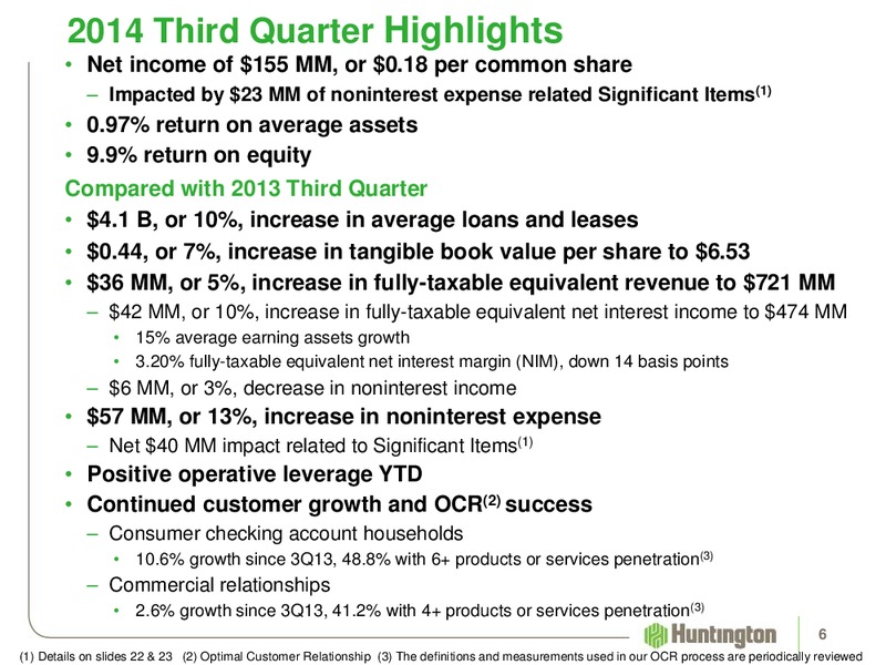 2014 Q3 EARNINGS REVIEW – Huntington Energy – slide 5