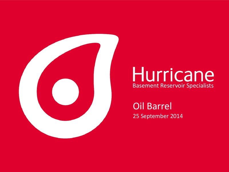OIL BARREL – Hurricane Energy – slide 1