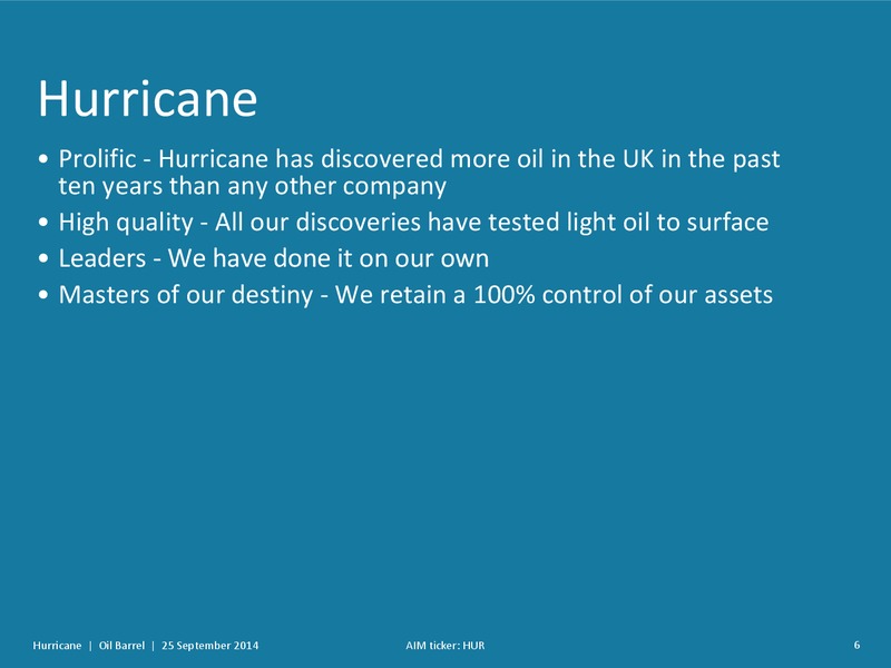OIL BARREL – Hurricane Energy – slide 5