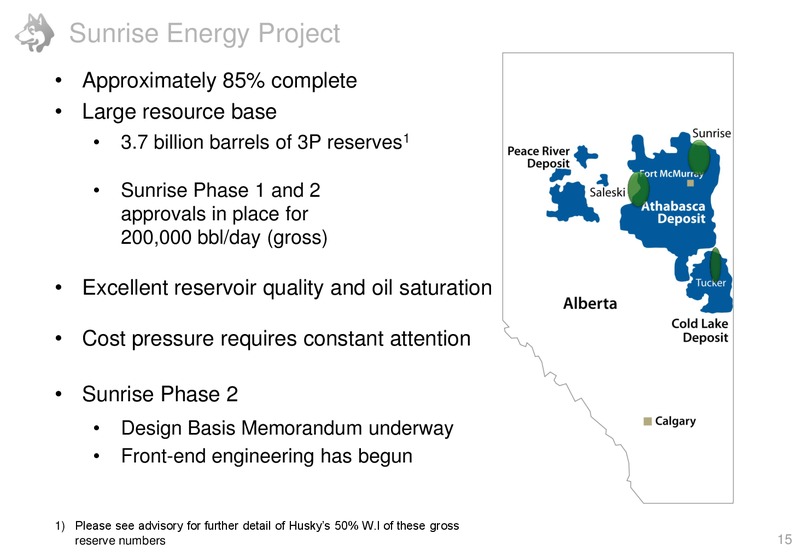 TD London Energy Conference – Husky Energy Inc. – slide 15