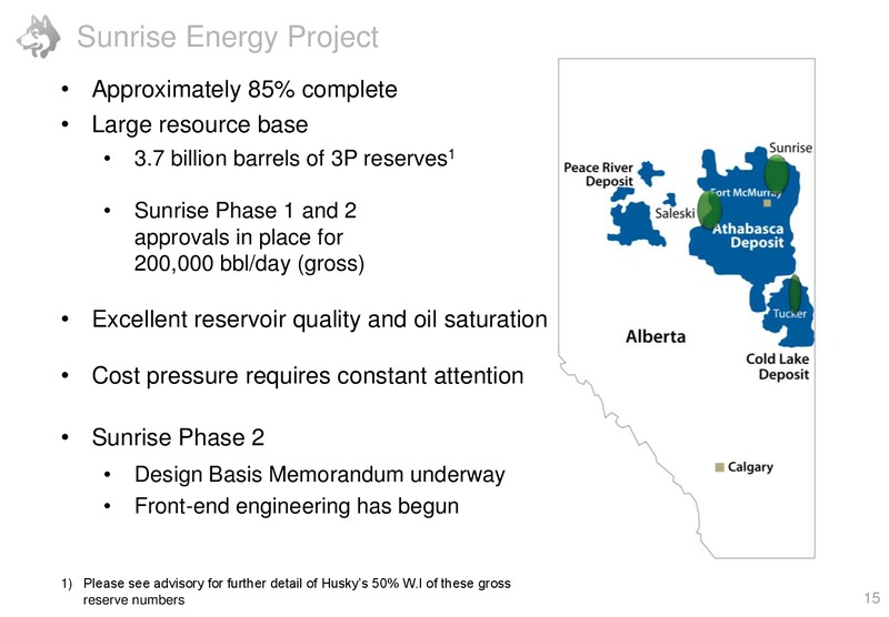 Coprorate Presentation – Husky Energy Inc. – slide 15