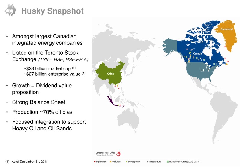 CREDIT SUISSE ENERGY SUMMIT – Husky Energy Inc. – slide 2
