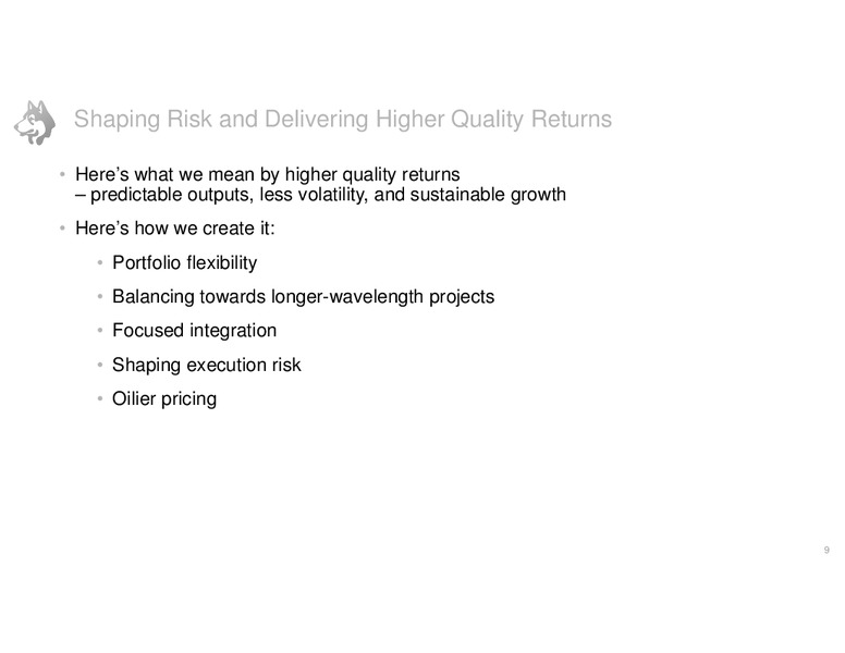 JUNE 2014 INVESTOR DAY – Husky Energy Inc. – slide 9