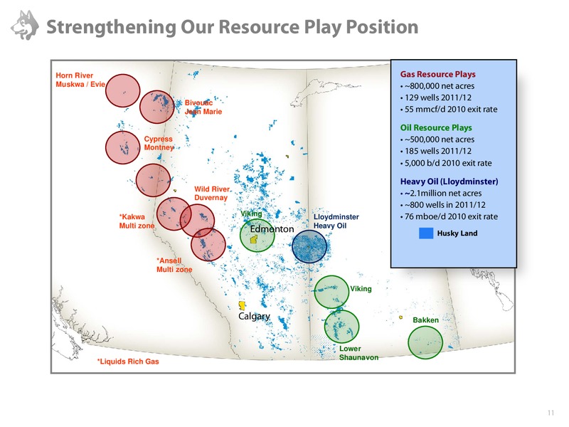 CAPP OIL & GAS INVESTMENT SYMPOSIUM – Husky Energy Inc. – slide 11