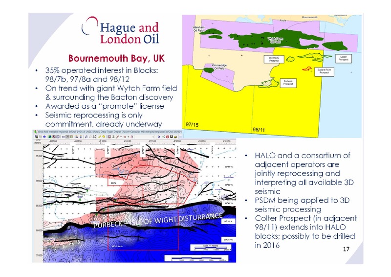 AFRICAN INDEPENDENTS FORUM – Hague and London Oil PLC – slide 16