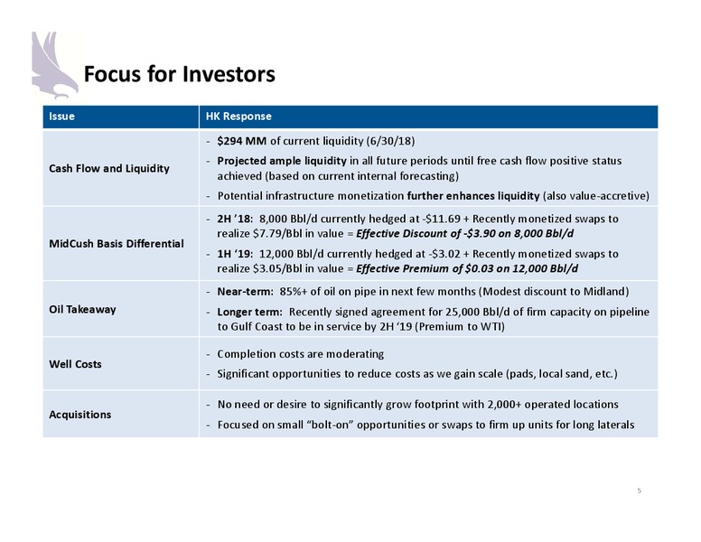 2Q 2018 Investor Presentation – Halcon Resources Corp – slide 3