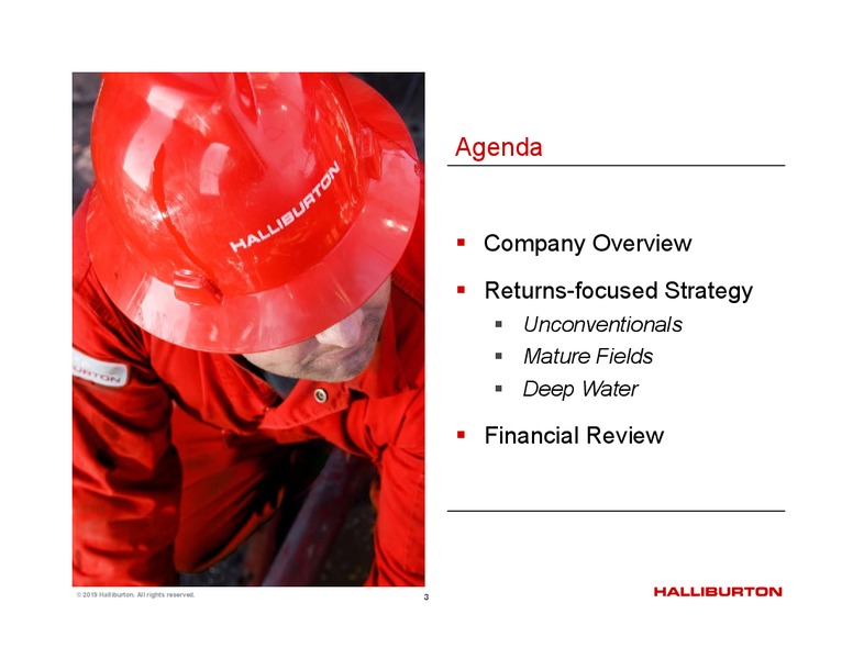 4Q 2018 Update – Halliburton – slide 3