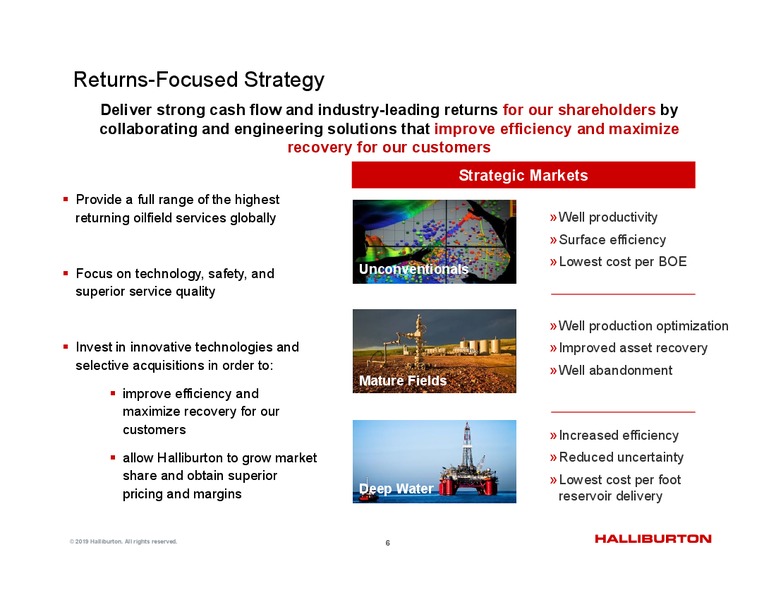 4Q 2018 Update – Halliburton – slide 6