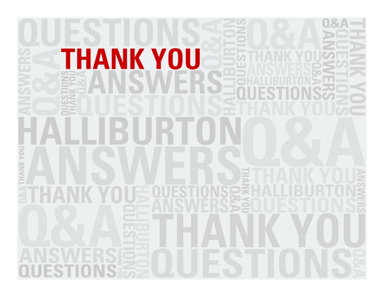 4Q 2018 Update – Halliburton – slide 20