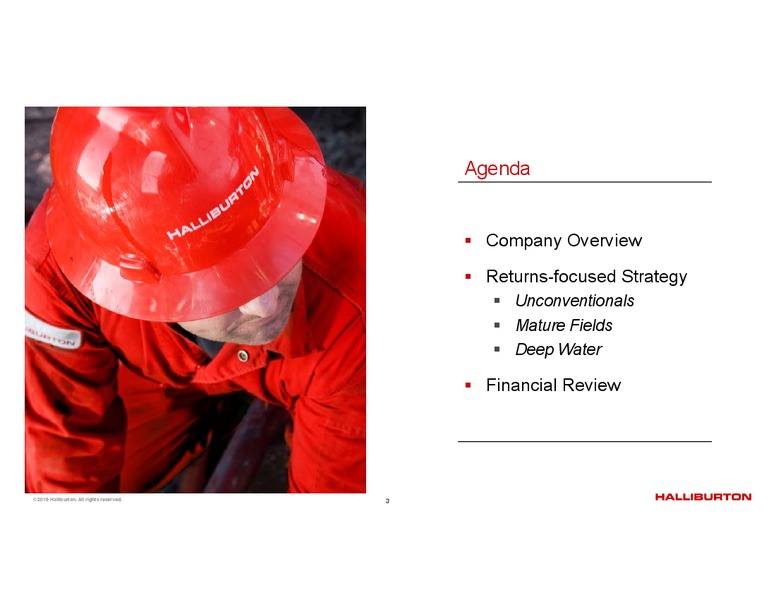 1Q 2019 Earnings Presentation – Halliburton – slide 2