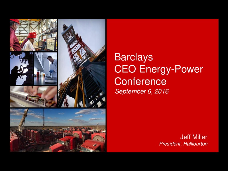Barclays CEO Energy Power Conference – Halliburton – slide 1