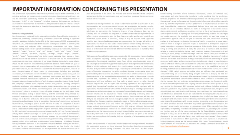 September 2023 Investor Presentation – Hammerhead Resources Inc. – slide 2