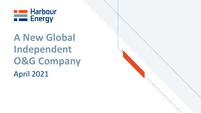 April 2021 Company Presentation – Harbour Energy Ltd. – slide 1